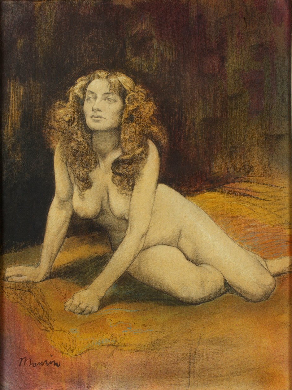 Nudo femminile disteso da Charles Maurin