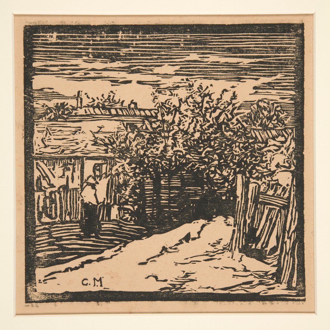 Cortile rurale da Charles Maurin