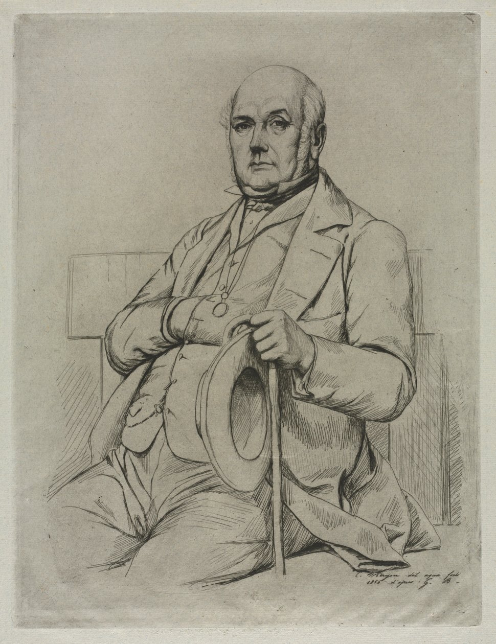 Casimir Le Conte, 1856 da Charles Meryon