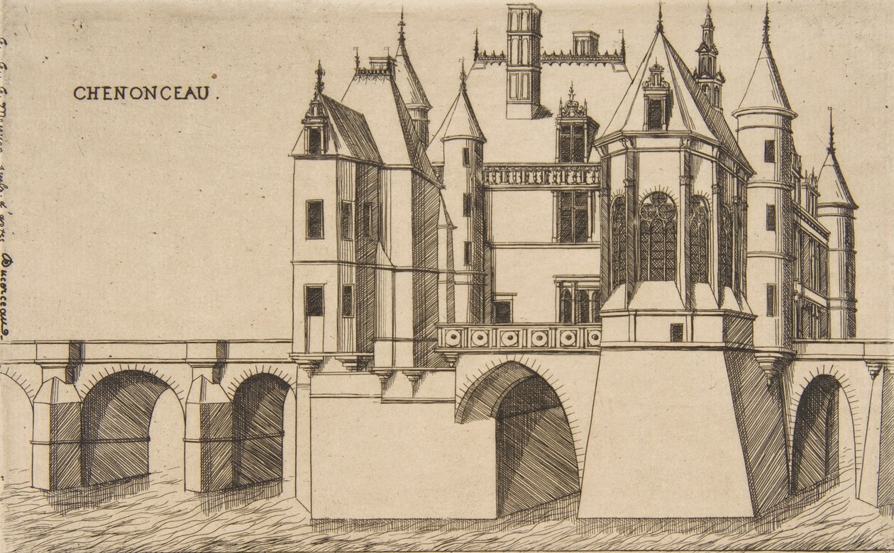 Château de Chenonceau, No 2, 1856 da Charles Meryon