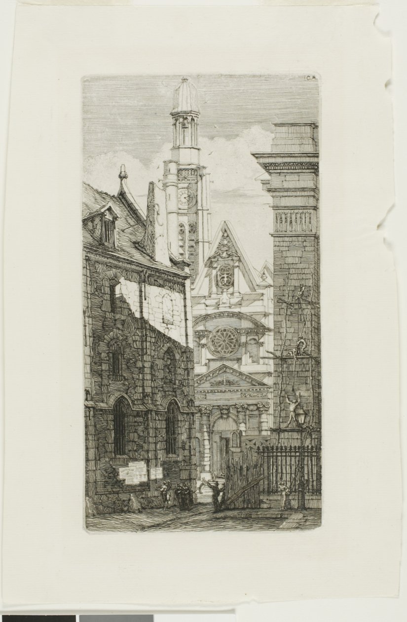 Chiesa di St. Etienne du Mont, Parigi da Charles Meryon