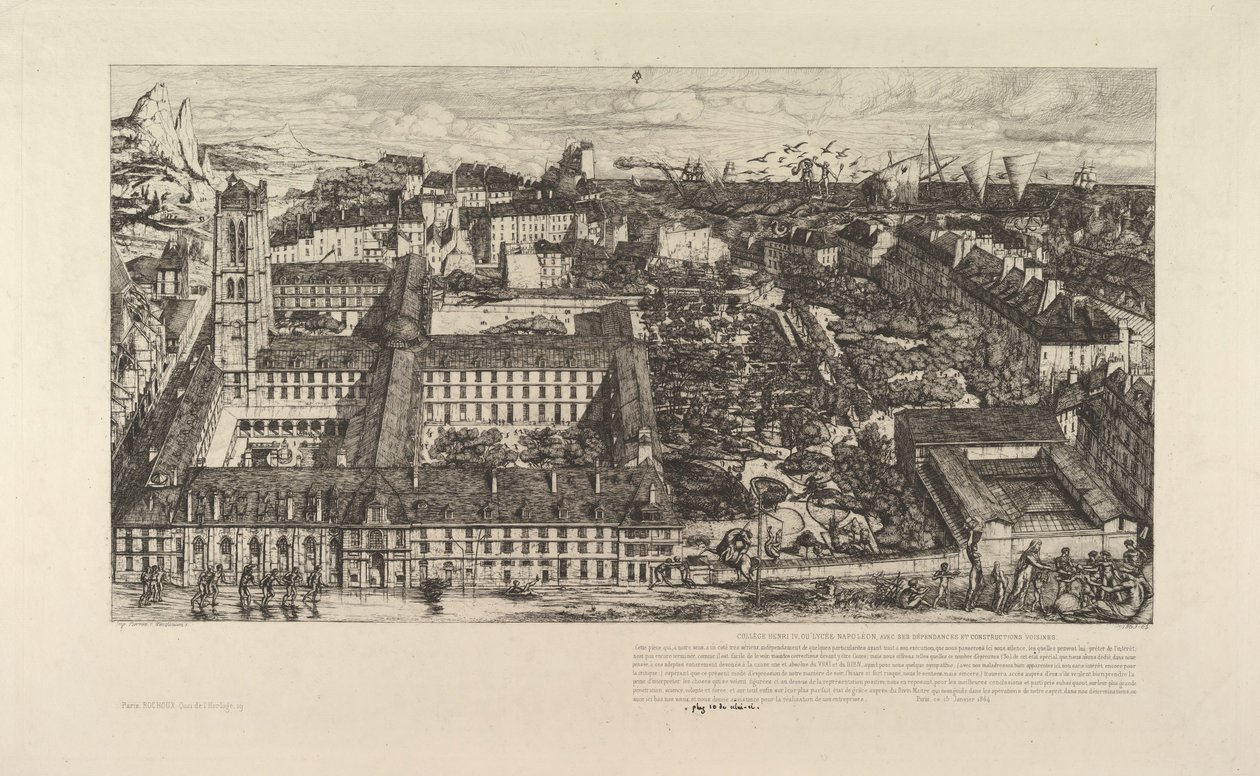 Collège Henri IV o Lycée Napoléon da Charles Meryon