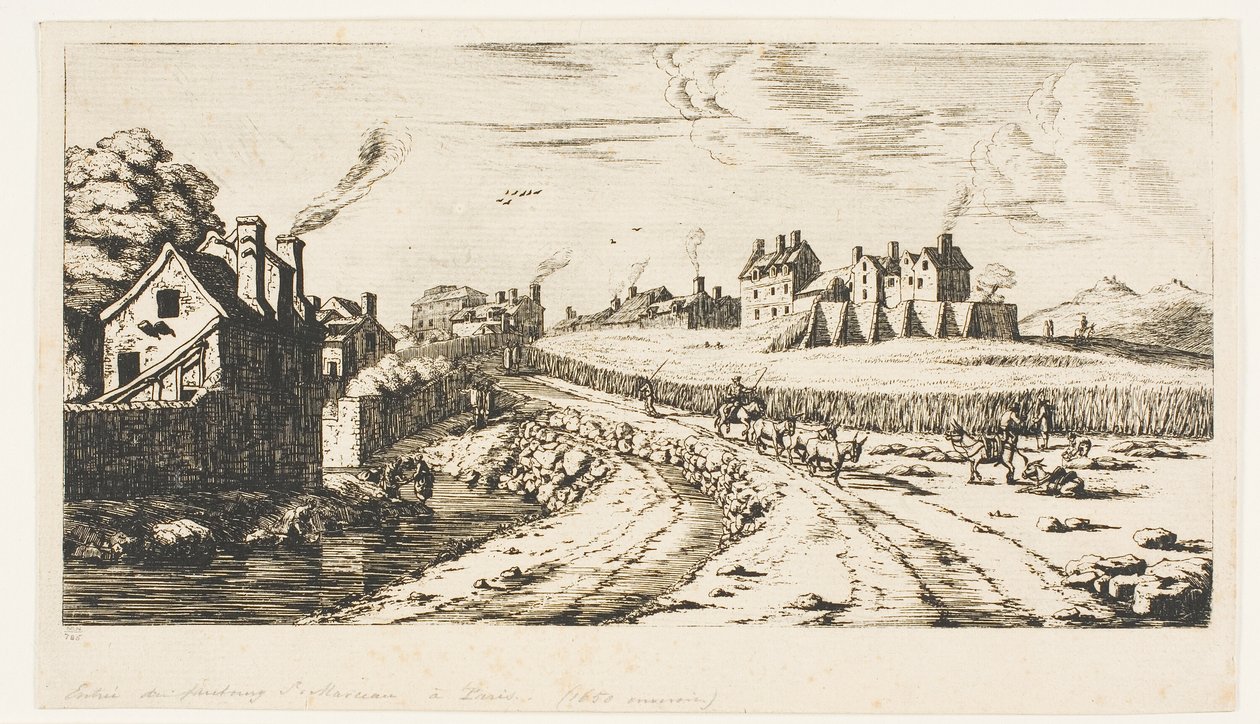 Ingresso al sobborgo di Saint-Marceau, Parigi da Charles Meryon