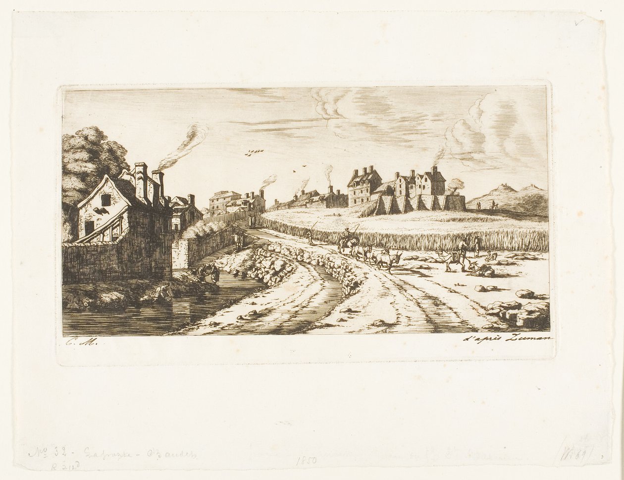 Ingresso al sobborgo di Saint-Marceau, Parigi da Charles Meryon