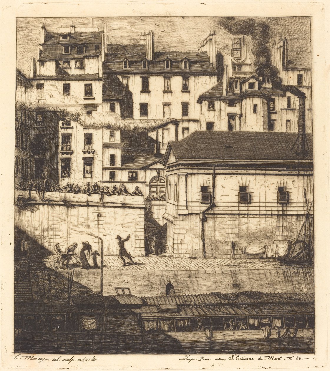 La morgue, Parigi da Charles Meryon