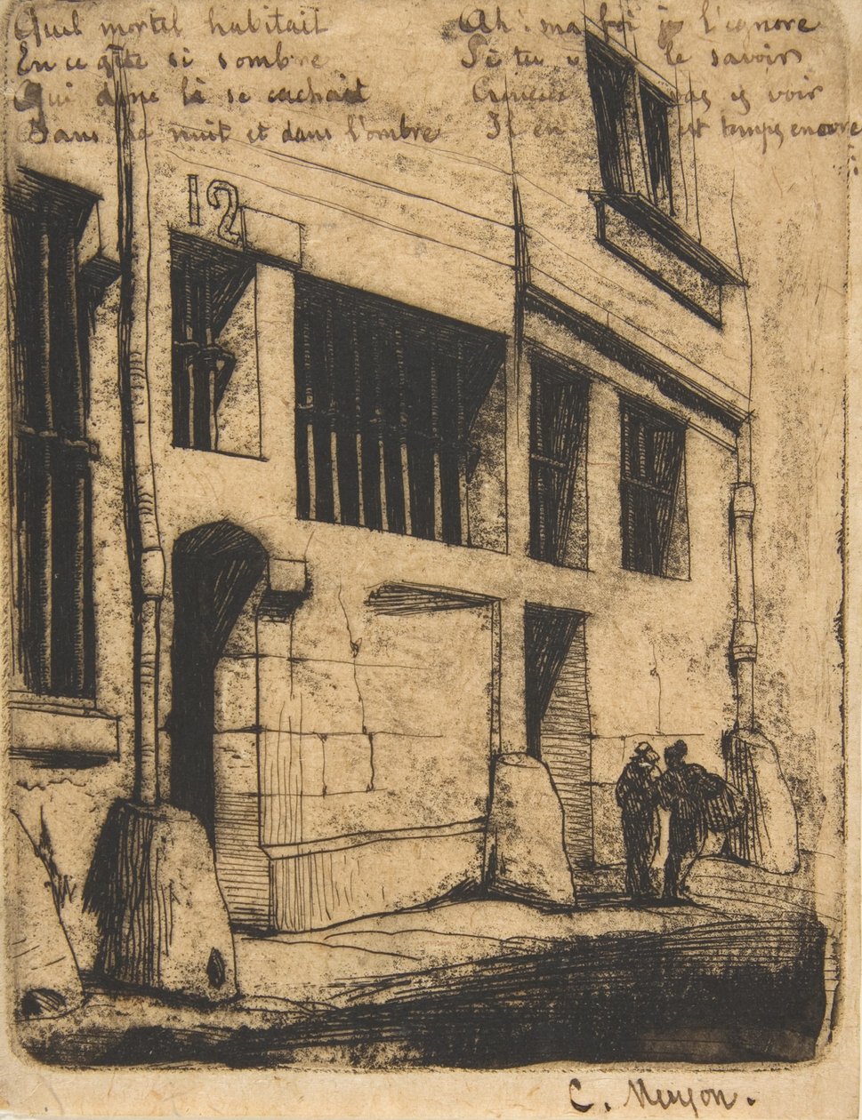 Rue des Mauvais Garçons, Parigi, 1854 da Charles Meryon