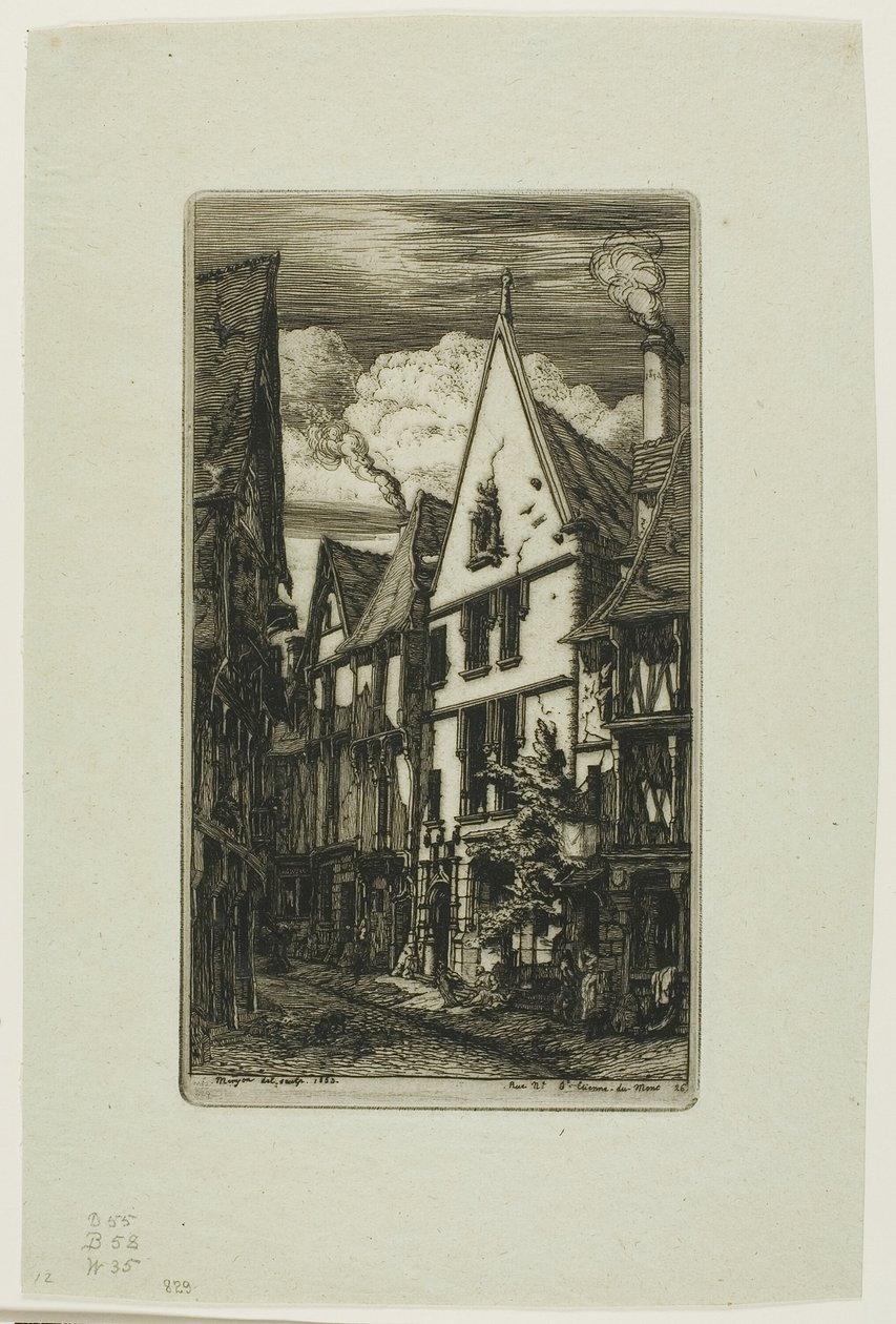 Rue des Toiles, Bourges da Charles Meryon