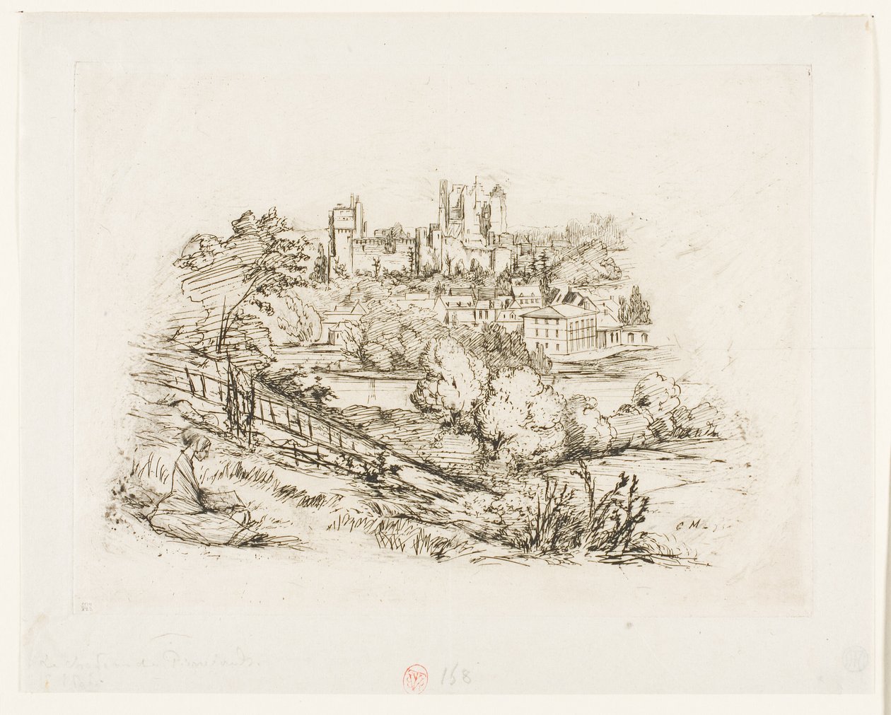 Rovine del castello di Pierrefonds da Charles Meryon