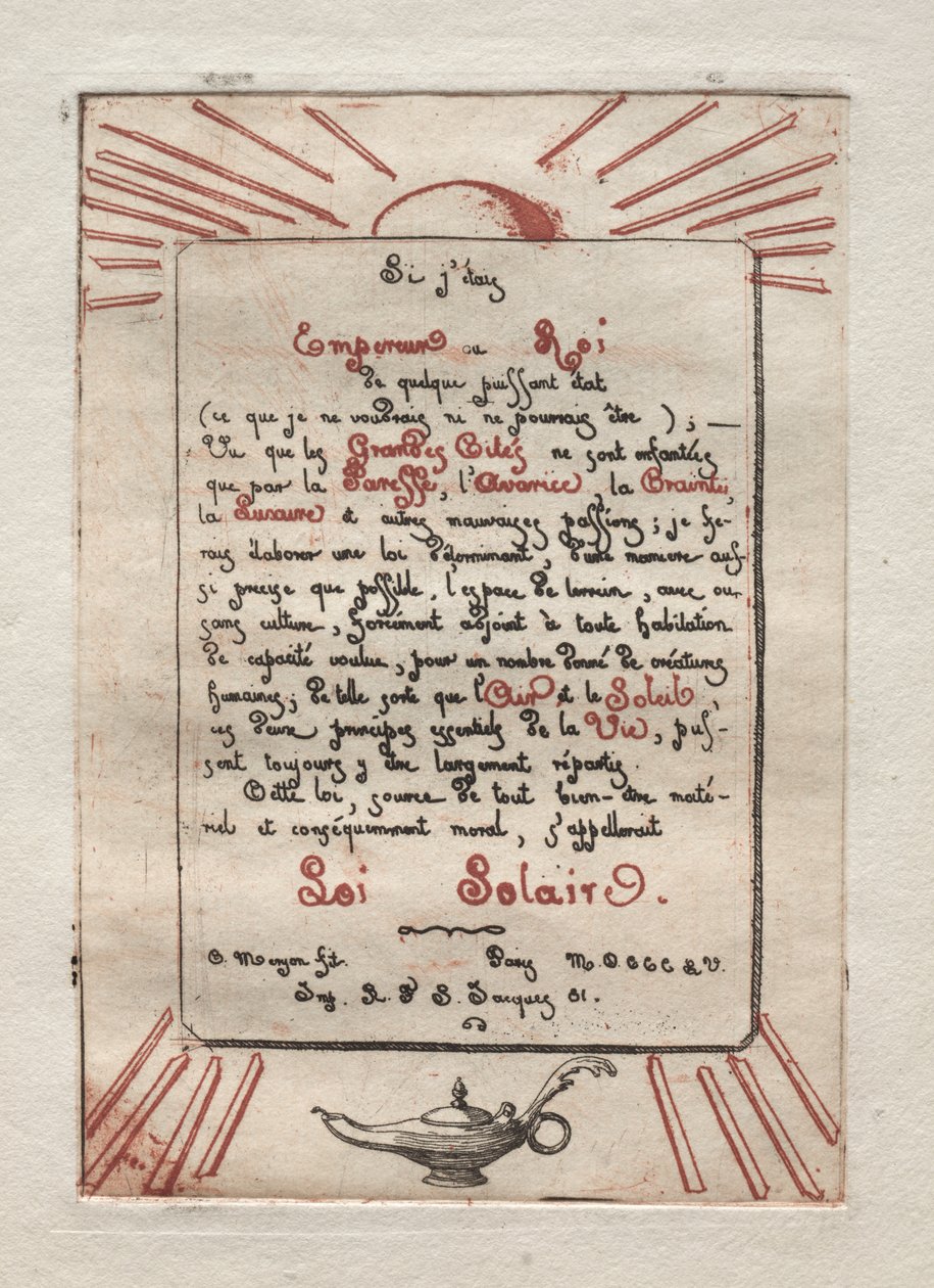 Legge solare da Charles Meryon