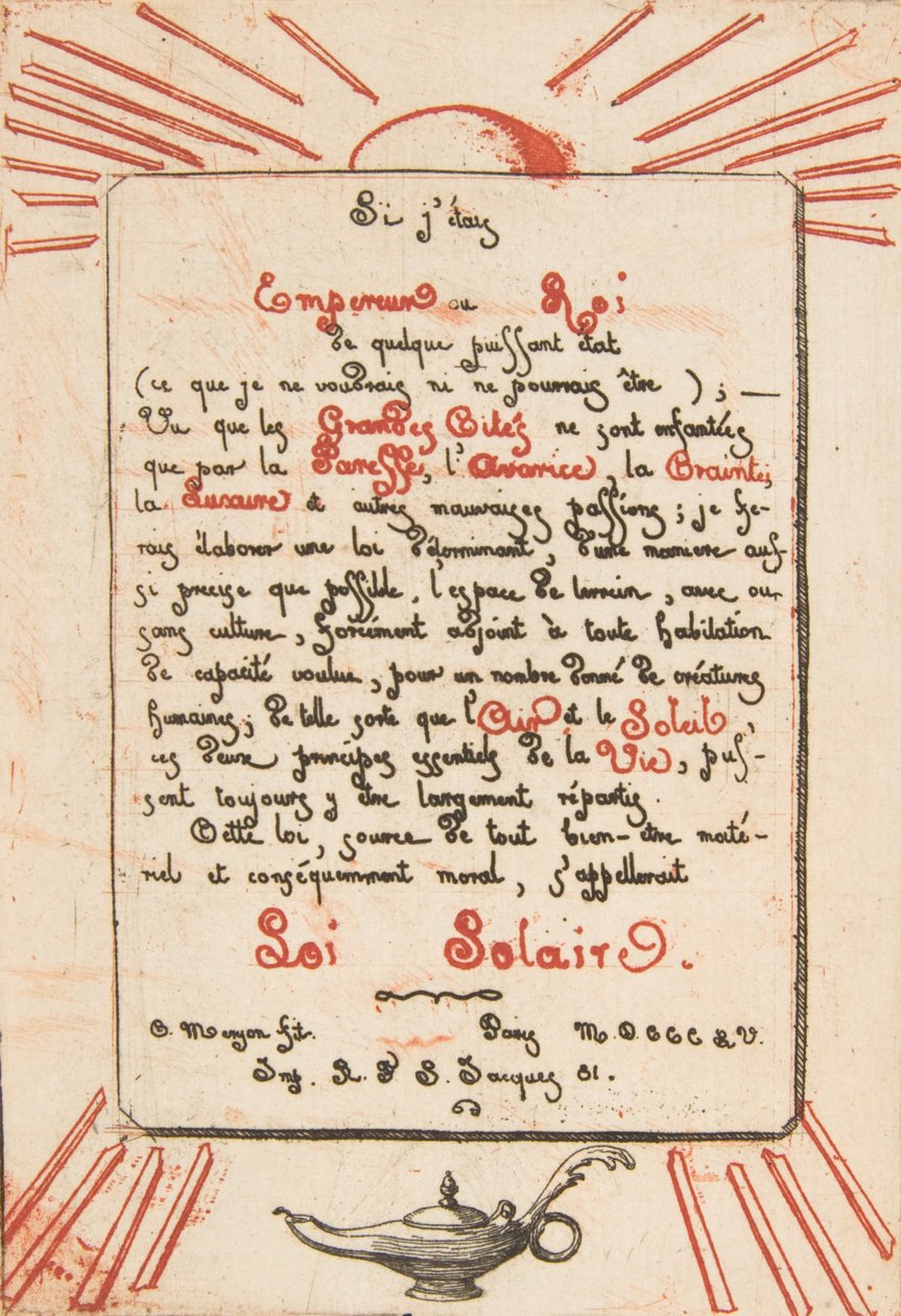 Legge solare da Charles Meryon