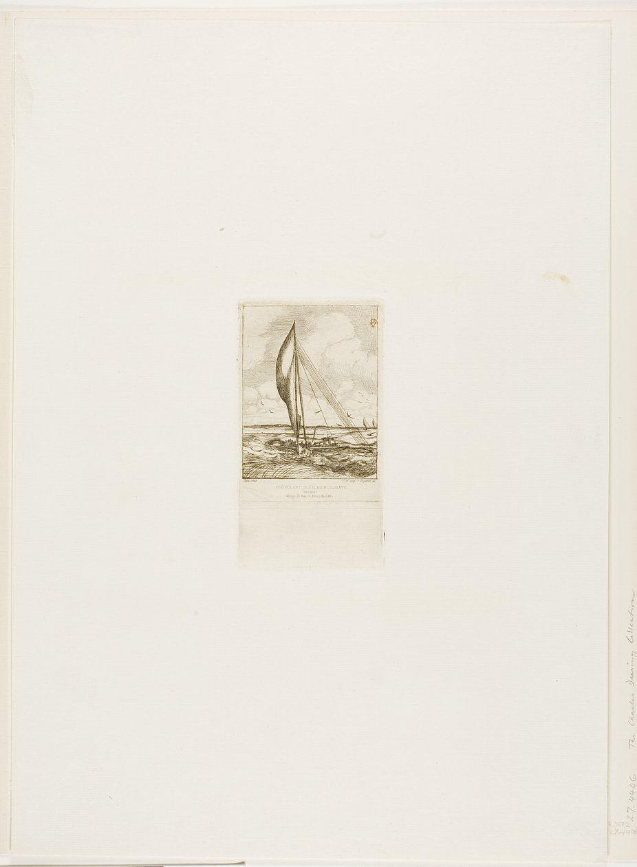 Proa a vela rapida, Arcipelago di Mulgrave, Oceania da Charles Meryon