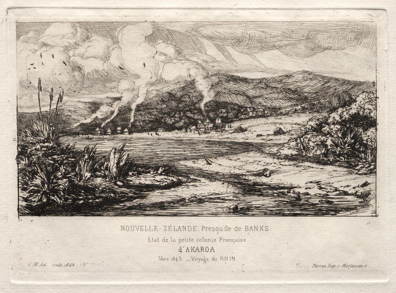 La Piccola Colonia Francese ad Akaroa, 1845 da Charles Meryon