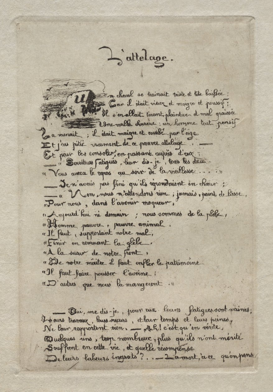 Il contadino e il suo cavallo da Charles Meryon