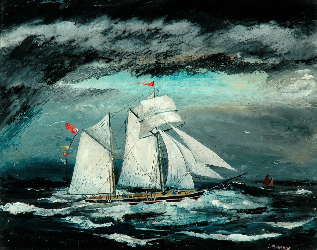 La goletta n. 3 (olio su tavola dura) da Charles Murray