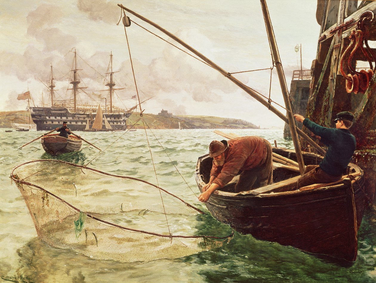 Una rete per smelt, 1886 da Charles Napier Hemy