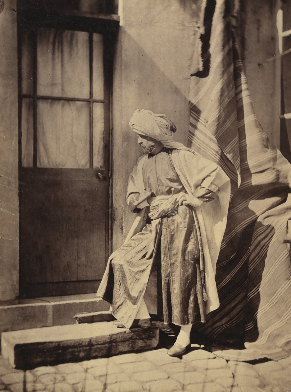 Autoritratto in costume orientale, 1855-60 da Charles Nègre