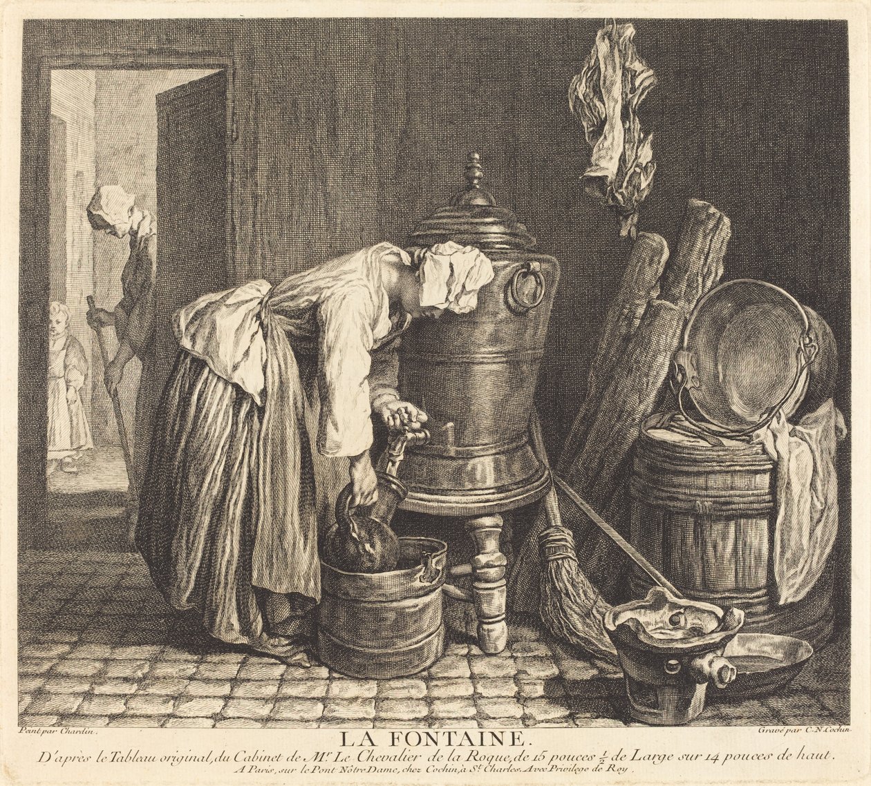 La fontana da Charles Nicolas Cochin I after Jean Siméon Chardin