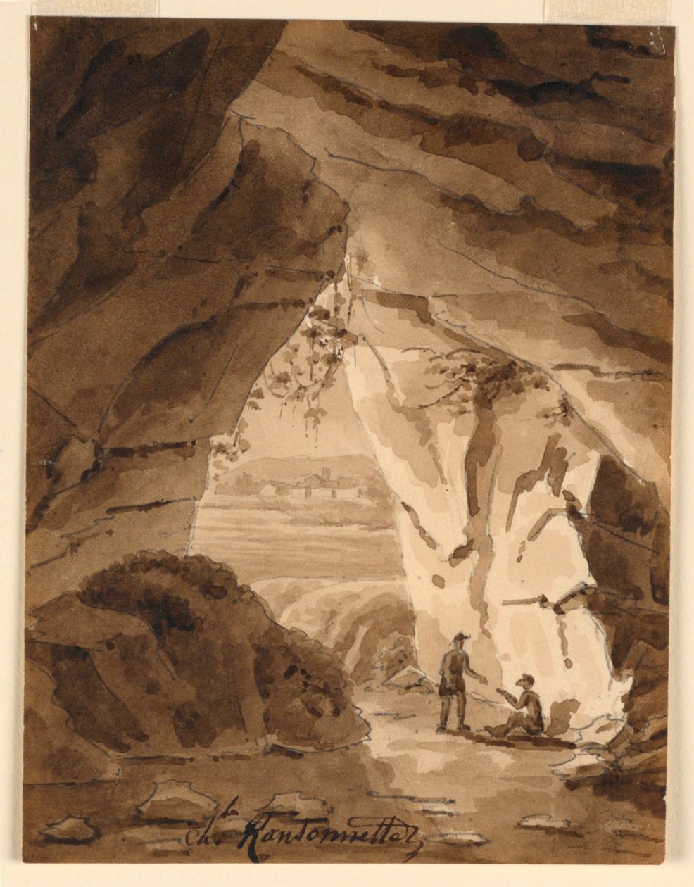 In una grotta da Charles Nicolas Ransonnette