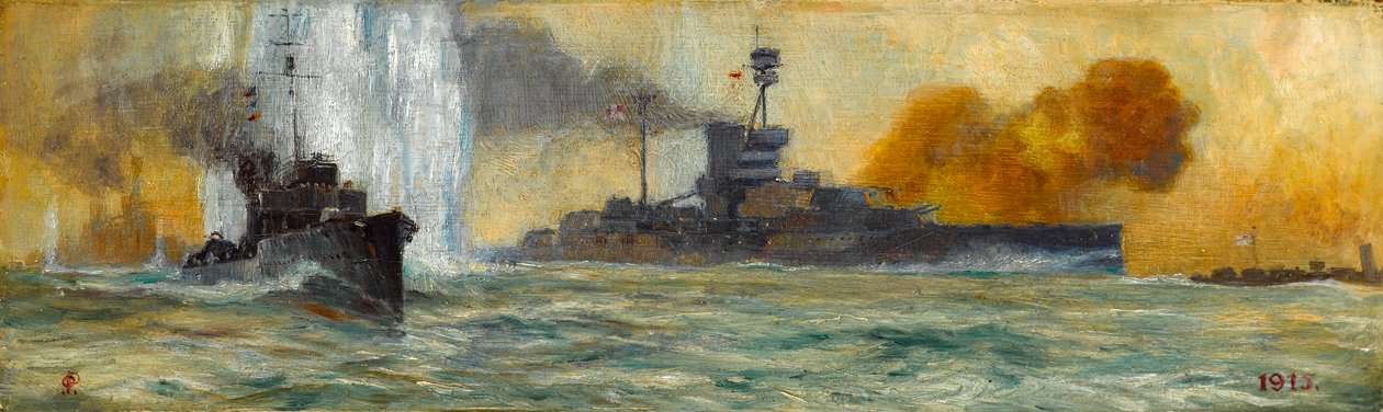 Scontro navale, 1915 da Charles Pearse