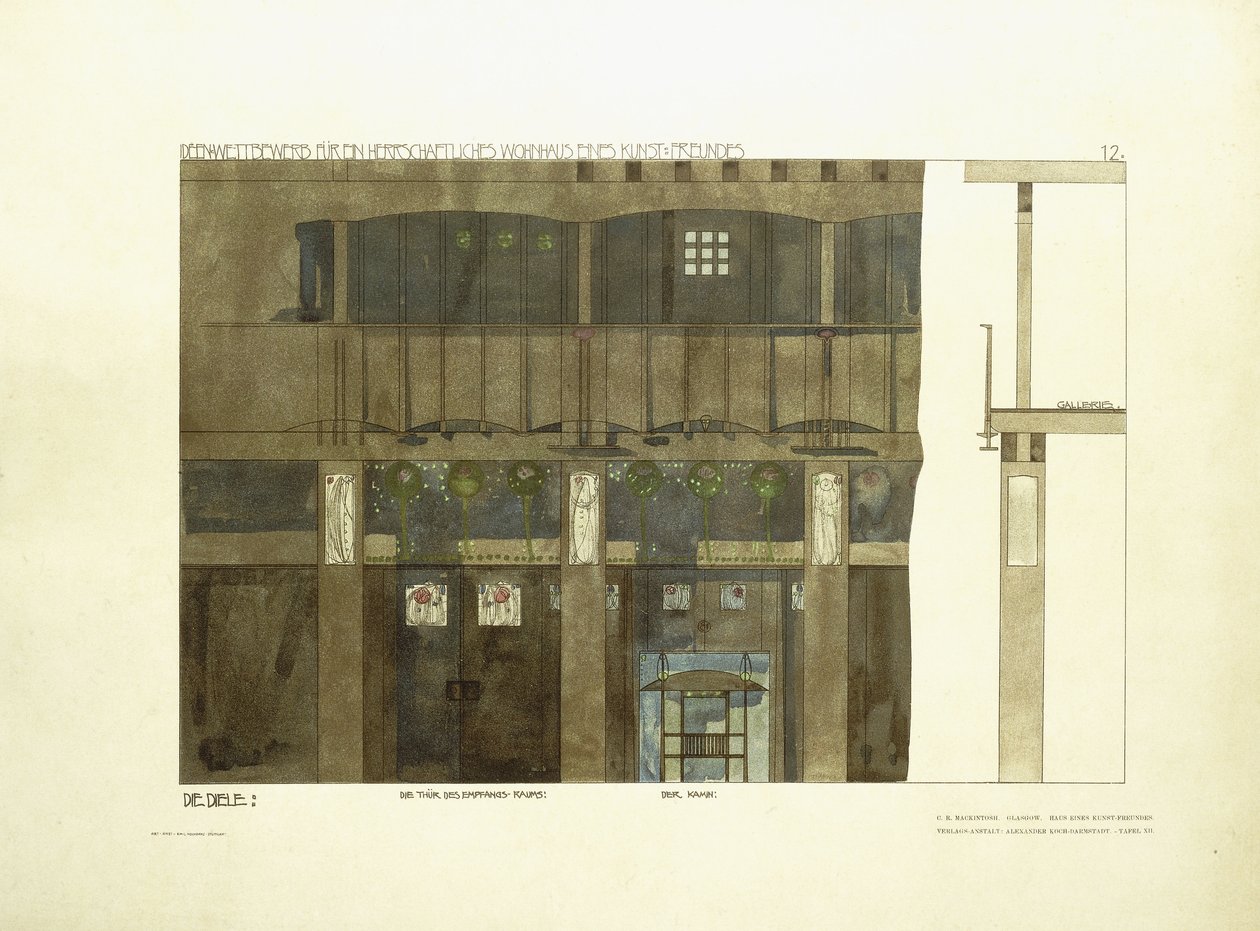 Ingresso, c.1901 da Charles Rennie (after) Mackintosh