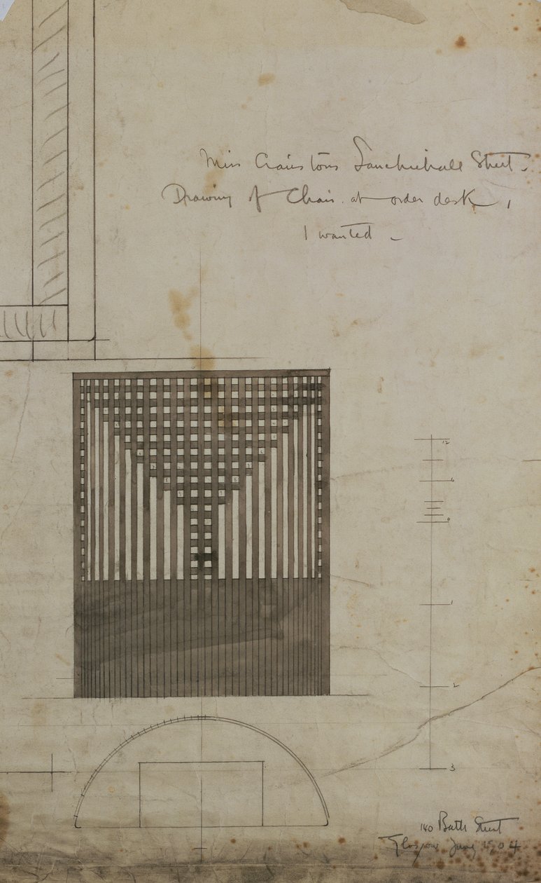 Progetto per una Sedia a Botte da Charles Rennie Mackintosh