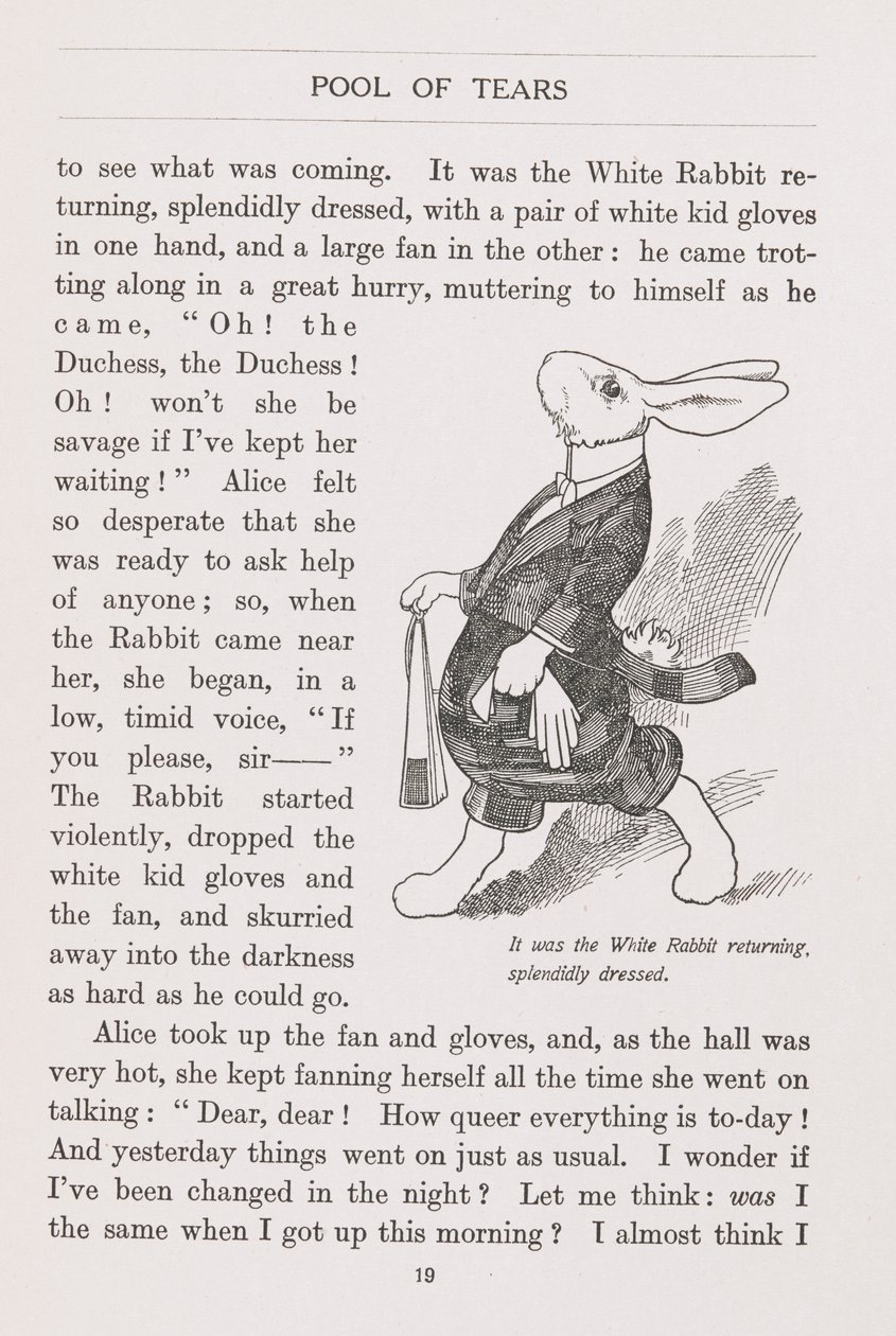 Il Coniglio Bianco splendidamente vestito da Charles Robinson