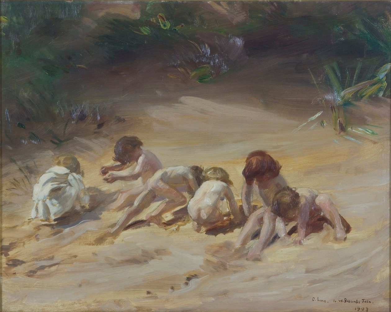 Bambini che giocano, 1903 da Charles Sims