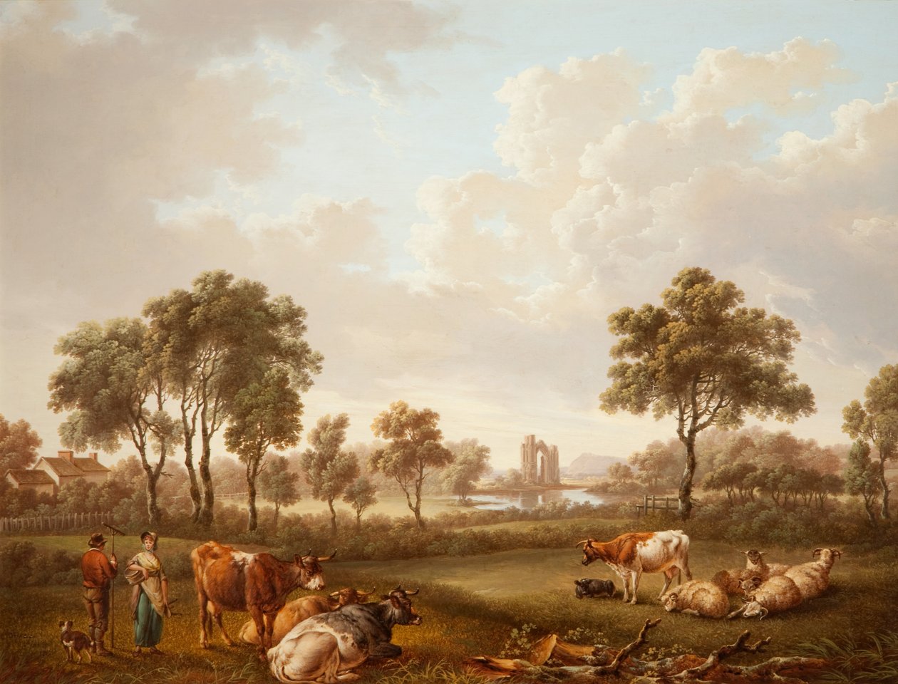Paesaggio con figure, 1812 da Charles Towne