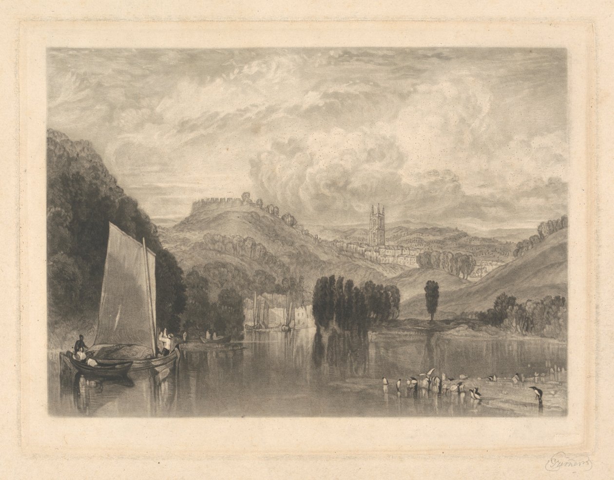 Totnes, sul Dart da Charles Turner