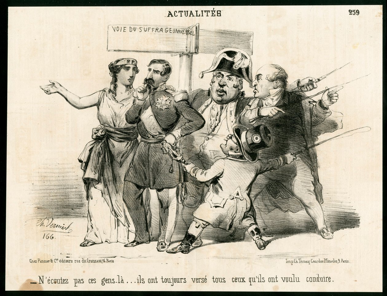 Le Charivari, Satirico in B & N da Charles Vernier