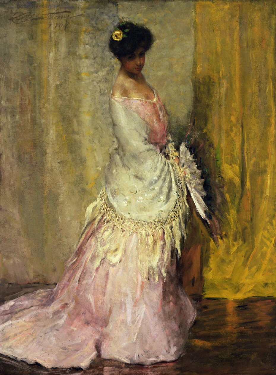 Ragazza con sciarpa gialla da Charles Webster Hawthorne