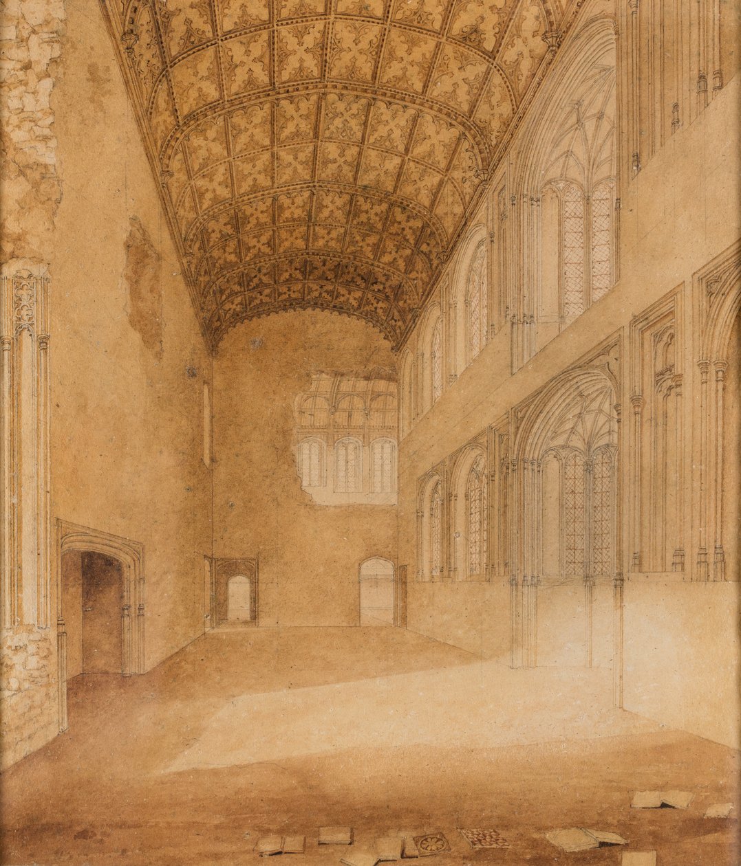 Crosby Hall (No.1), c1818 da Charles Wild