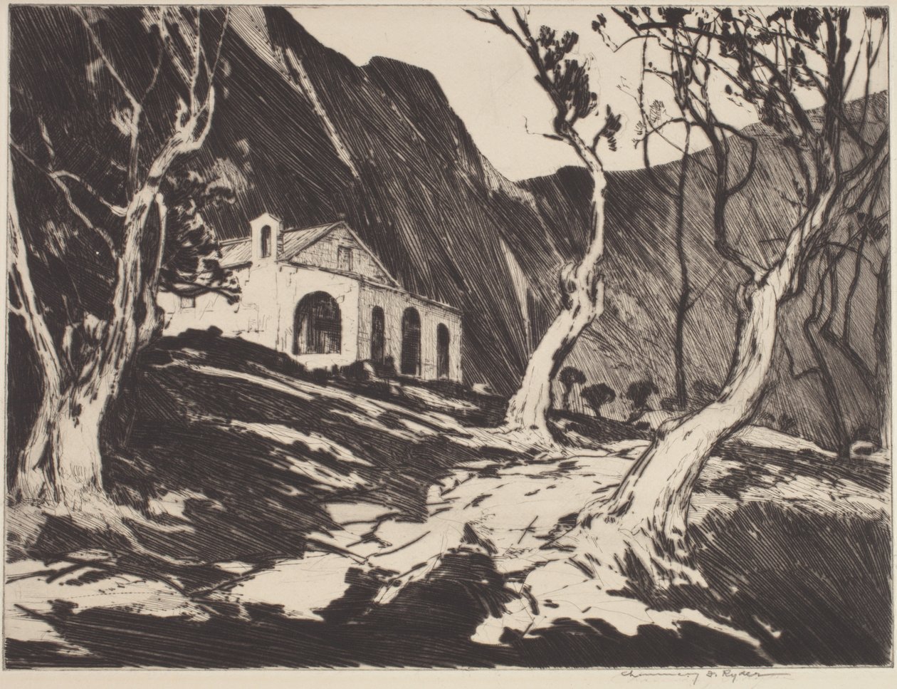 Vecchia cappella a Gorbio da Chauncey Foster Ryder