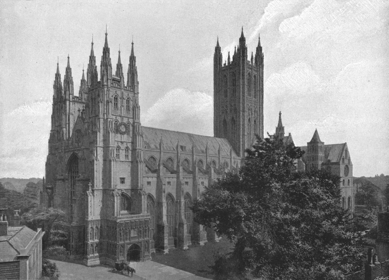 Cattedrale di Canterbury, c. 1900 da Chester Vaughan