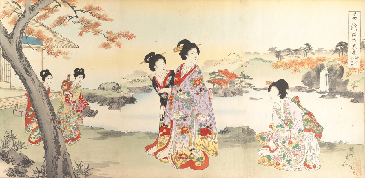 Album di donne del castello di Chiyoda, 1895 da Chikanobu Yoshu