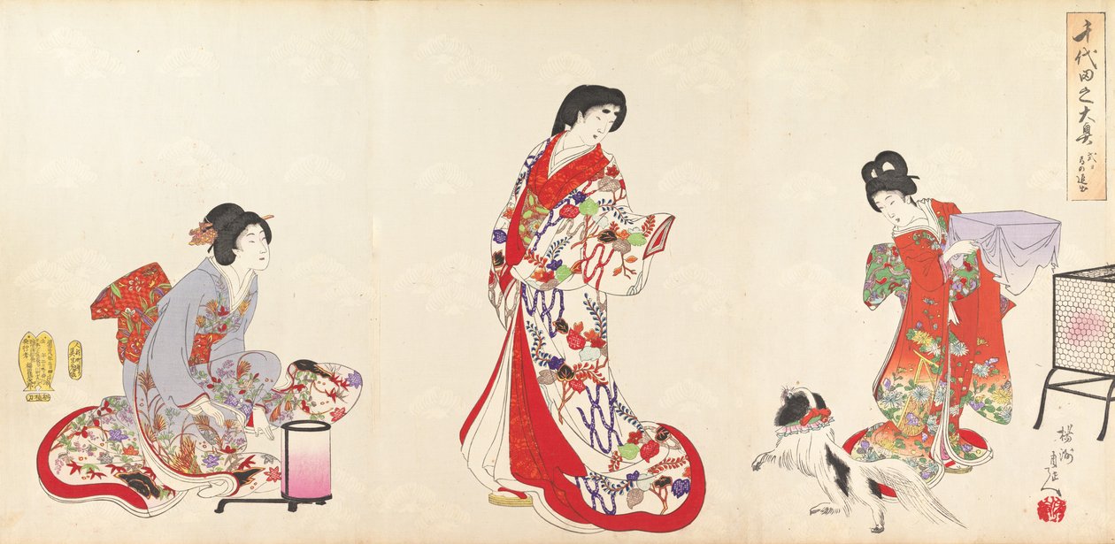 Album di Donne del Castello di Chiyoda, 1895 da Chikanobu Yoshu