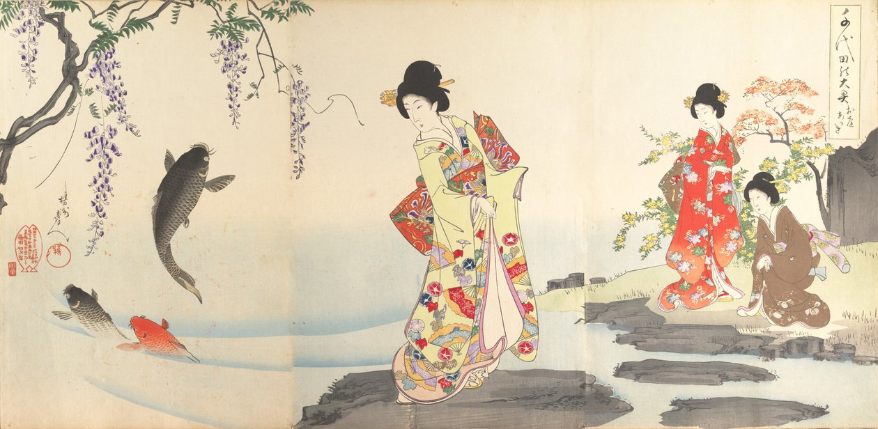 Album di donne del Castello di Chiyoda, 1895 da Chikanobu Yoshu