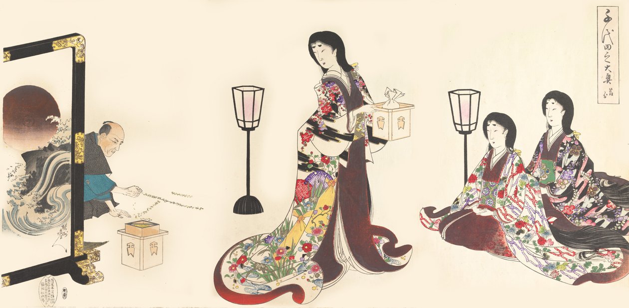 Album di donne del Castello di Chiyoda, 1895 da Chikanobu Yoshu