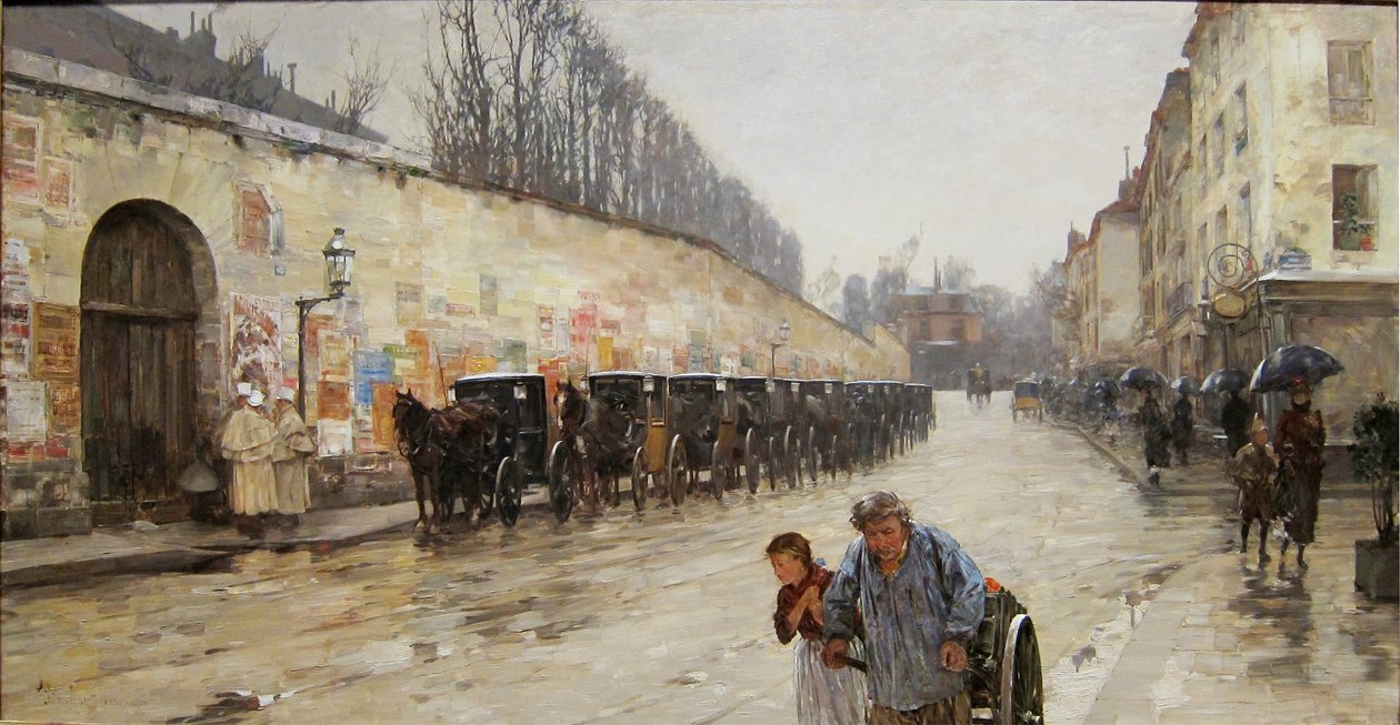 Un acquazzone, rue Bonaparte da Childe Hassam