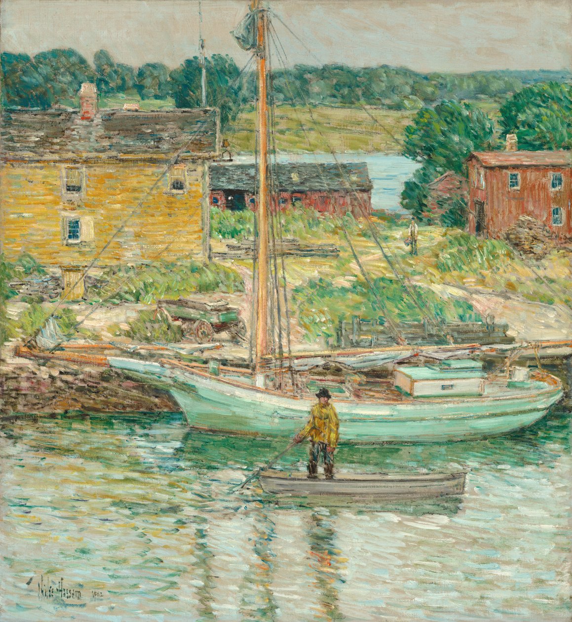 Oyster Sloop, Cos Cob da Childe Hassam