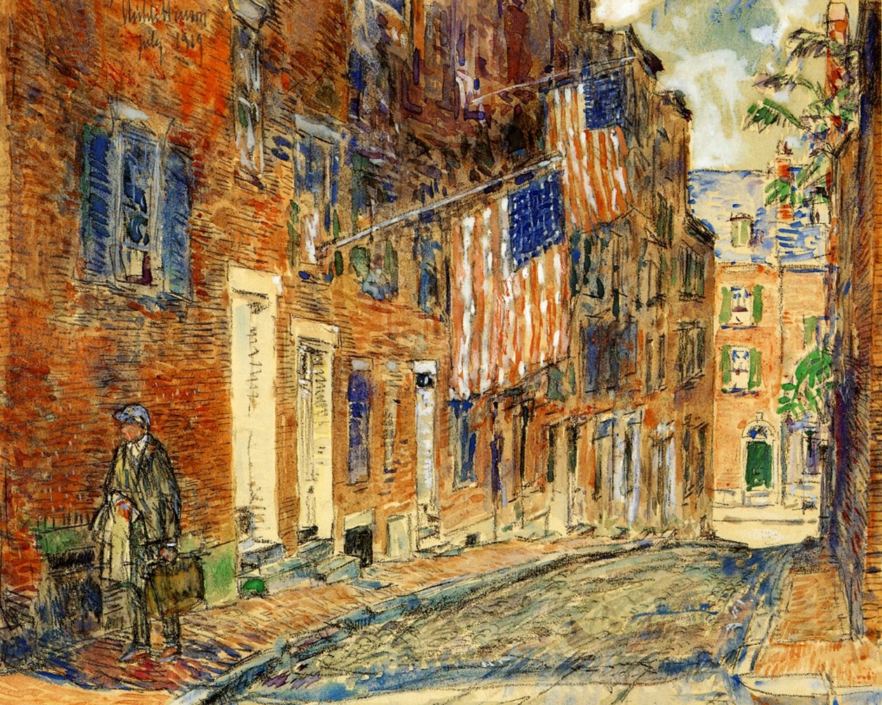 Acorn Street, Boston da Childe Frederick Hassam