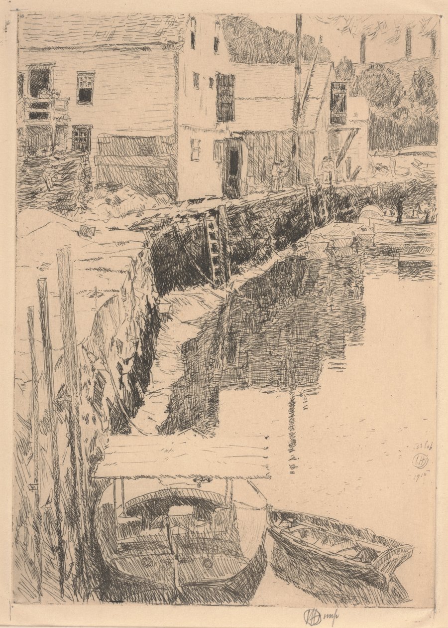 Molo di Cos Cob da Childe Frederick Hassam