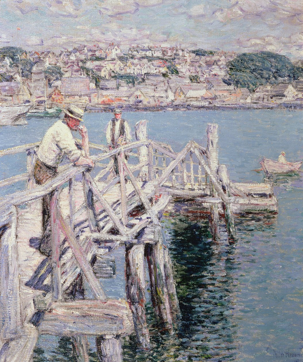 Scena del molo, Gloucester da Childe Frederick Hassam