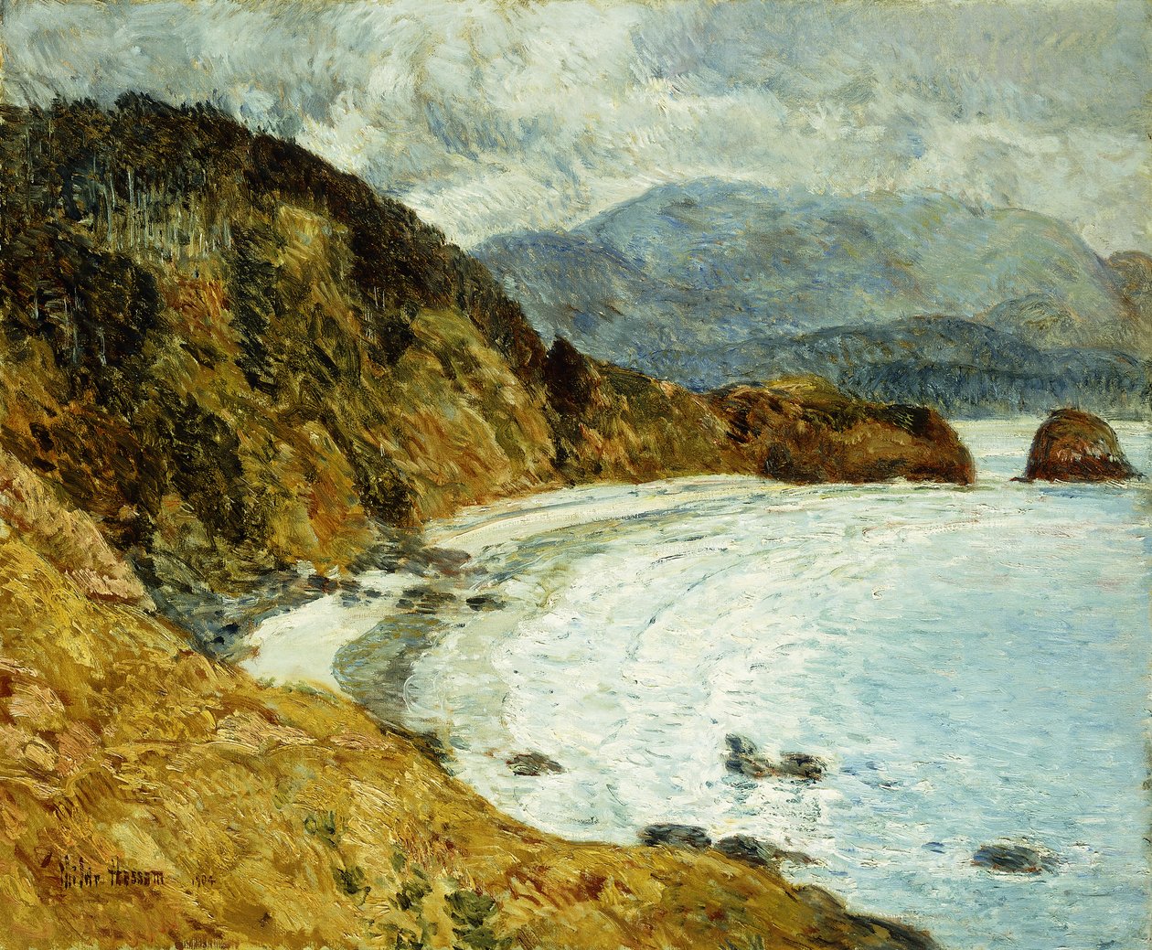 Spiaggia di Ecola, Oregon da Childe Frederick Hassam