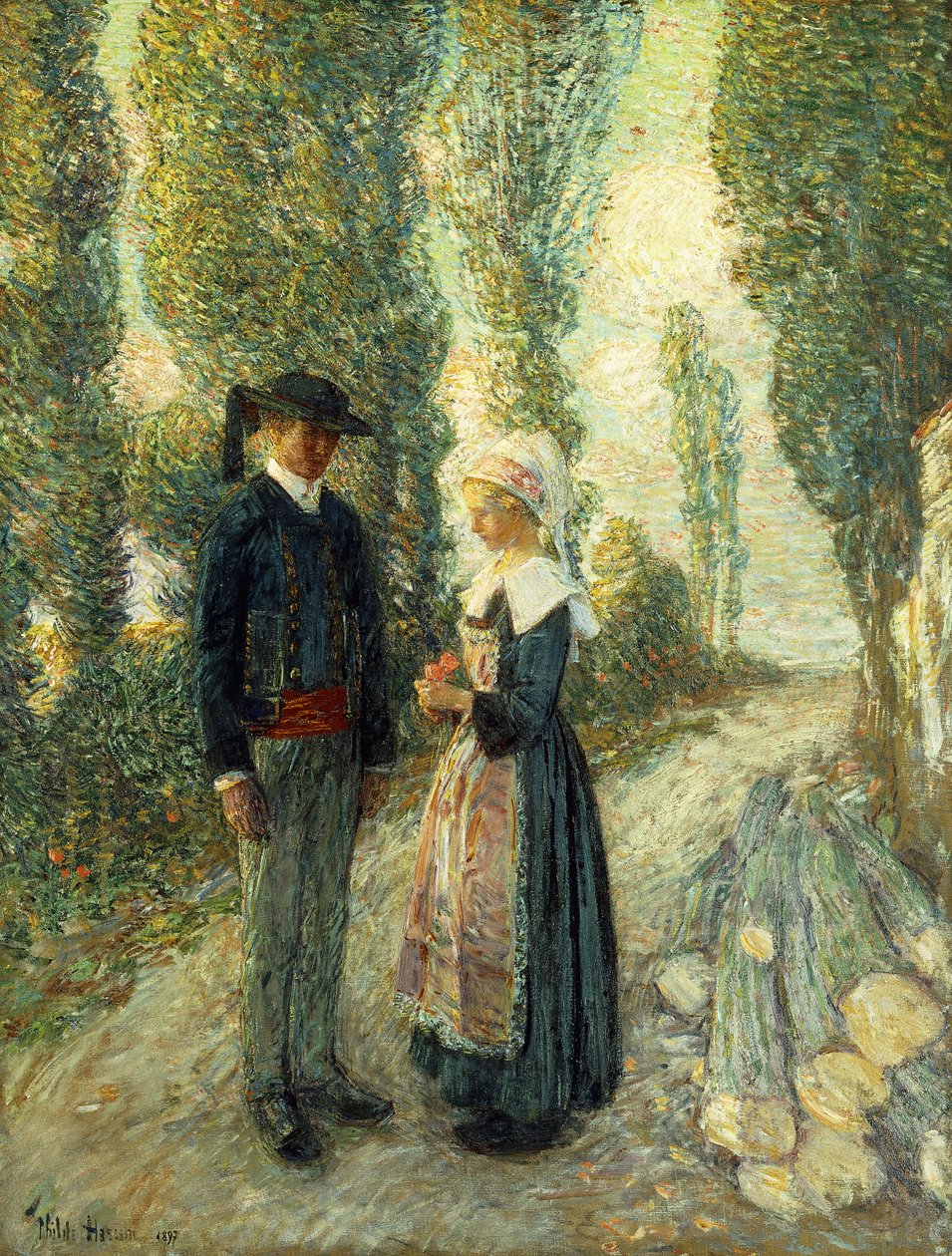 In Bretagna, ora serale, Pont Aven da Childe Frederick Hassam