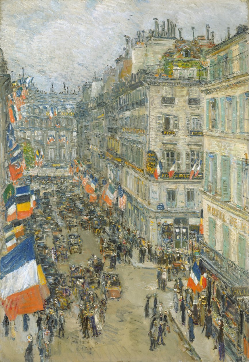 Quattordici luglio, Rue Daunou da Childe Frederick Hassam