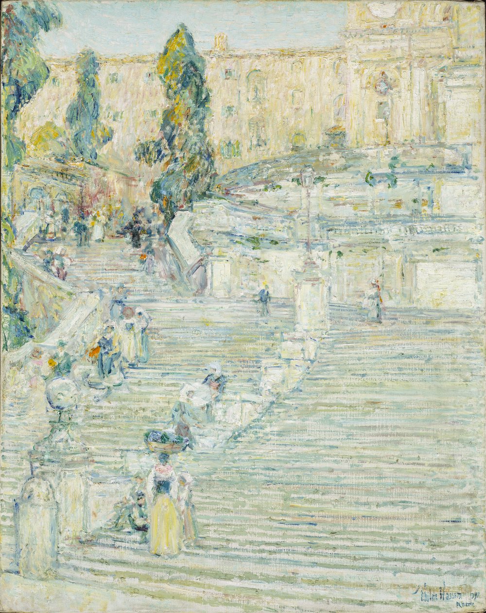La scalinata di Spagna, Roma da Childe Frederick Hassam