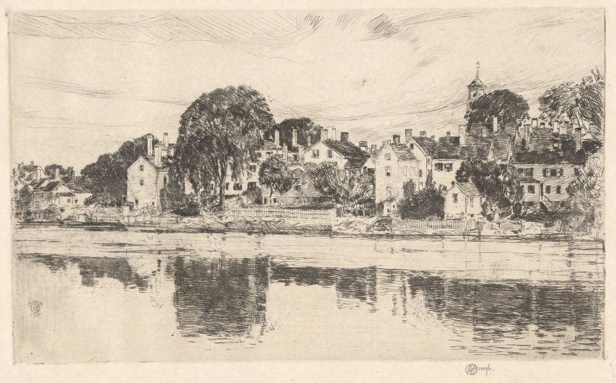 Ciminiere, Portsmouth, 1915 da Childe Hassam