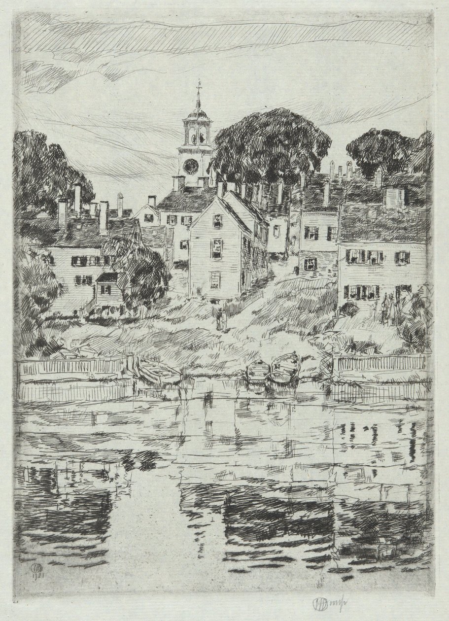 Torre della chiesa, Portsmouth, 1921 da Childe Hassam