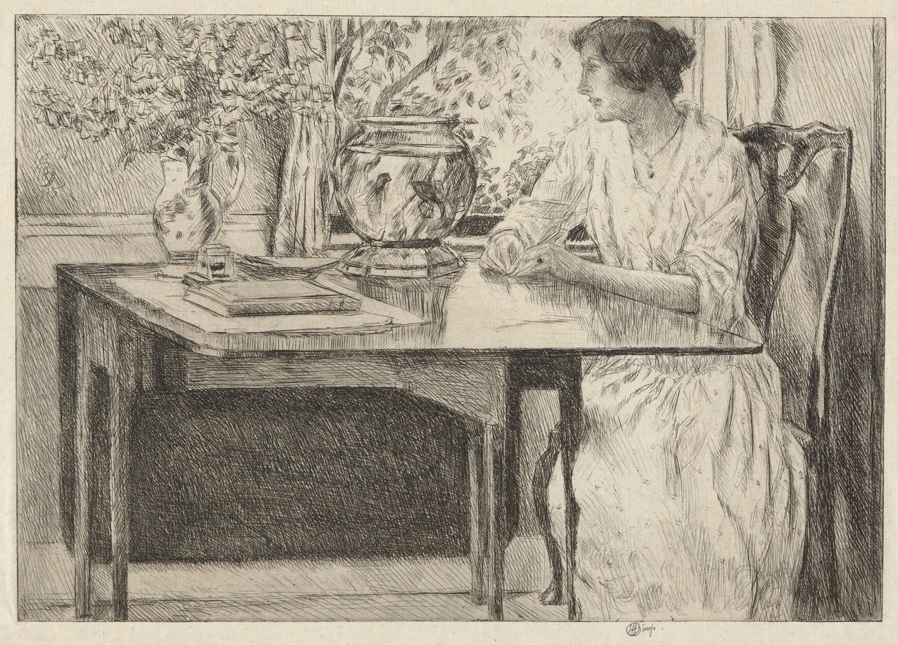 Tavolo coloniale, Cos Cob, 1915 da Childe Hassam